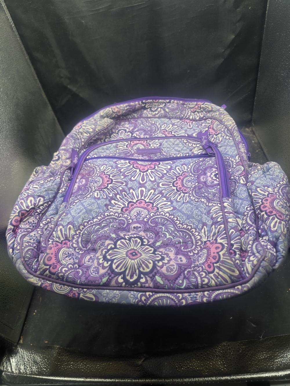 Vera Bradley Purple and Pink Paisley Quilted Backpack